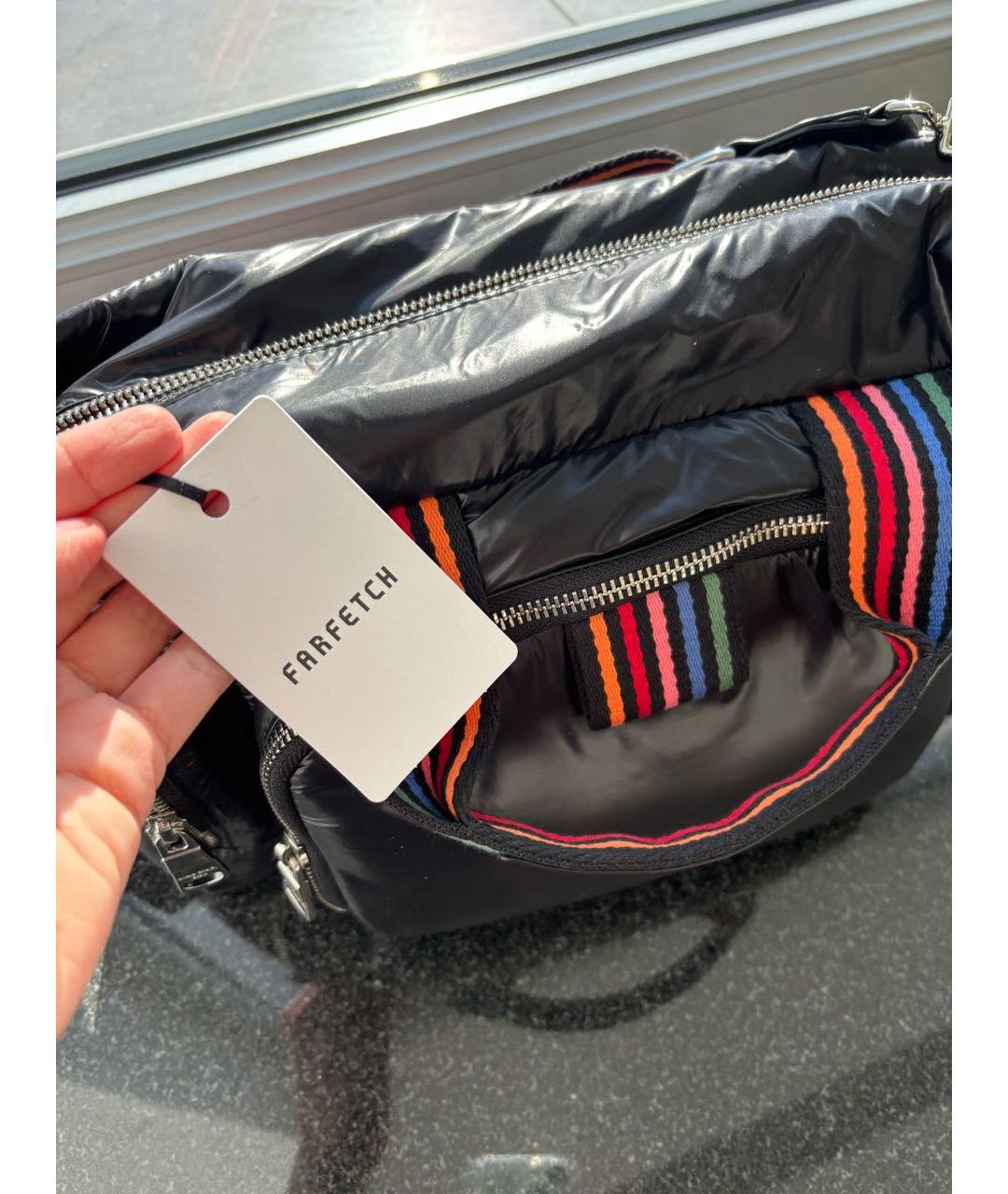 SONIA RYKIEL Черная синтетическая сумка с короткими ручками, фото 3