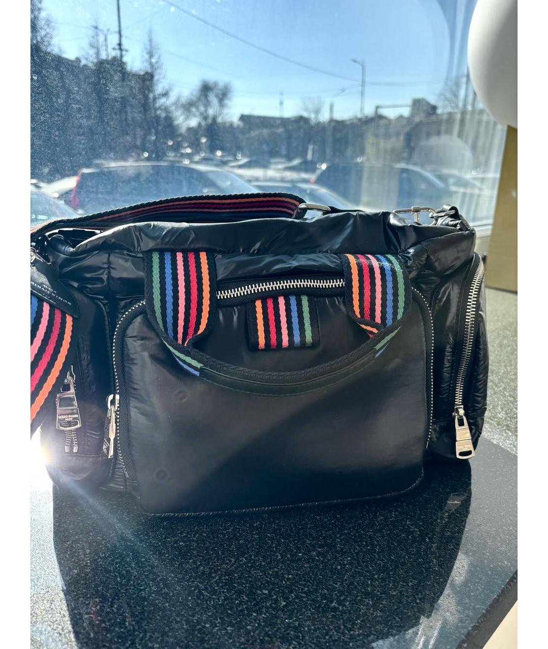 SONIA RYKIEL Черная синтетическая сумка с короткими ручками, фото 7