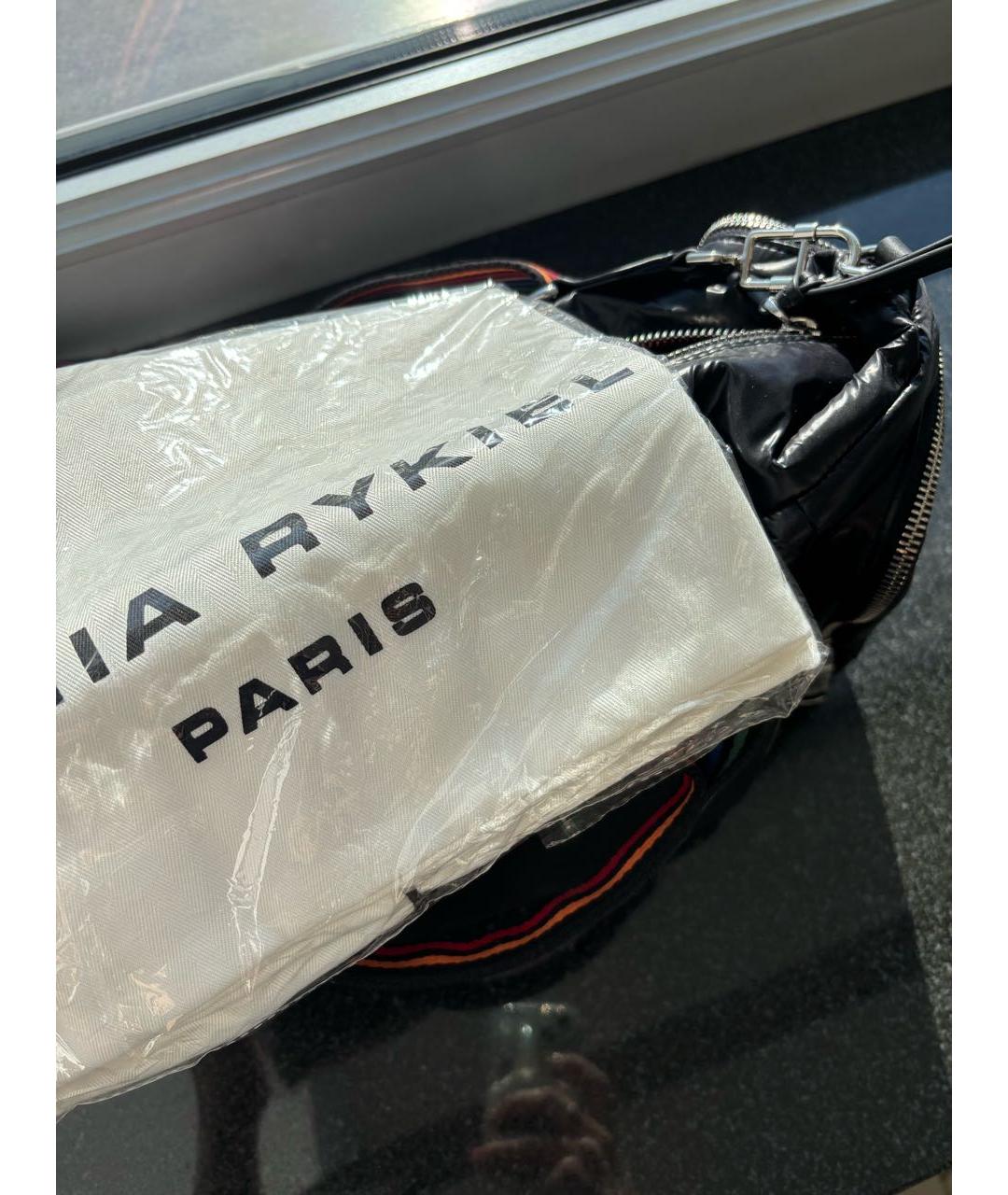 SONIA RYKIEL Черная синтетическая сумка с короткими ручками, фото 4