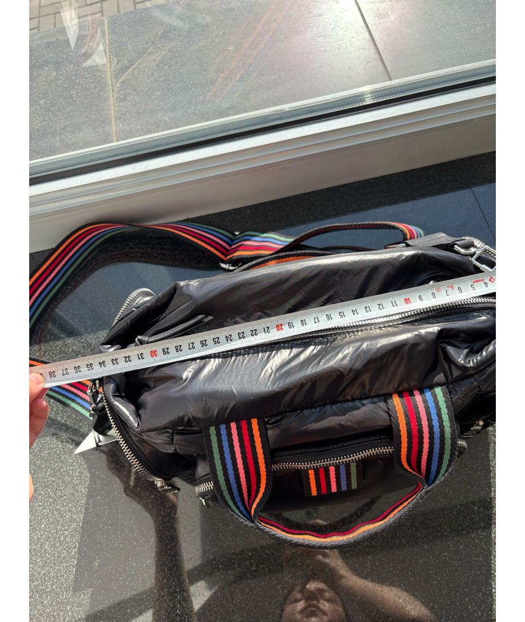 SONIA RYKIEL Черная синтетическая сумка с короткими ручками, фото 5