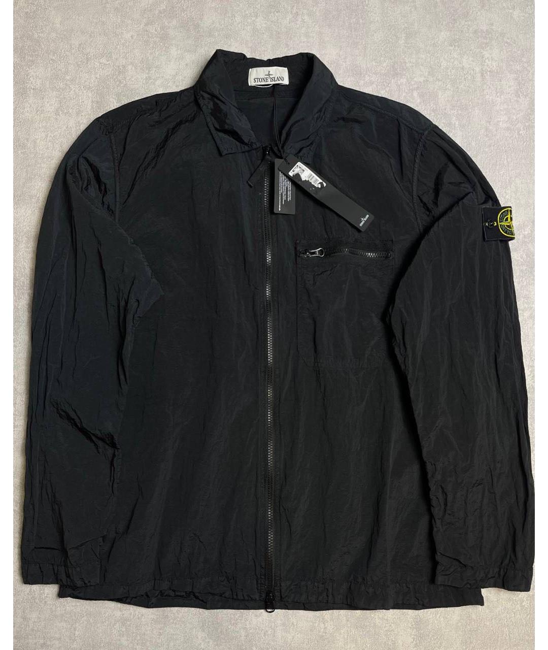 STONE ISLAND Черная полиамидовая куртка, фото 2