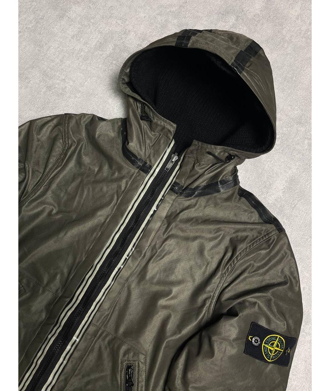 STONE ISLAND Хаки полиамидовая куртка, фото 5