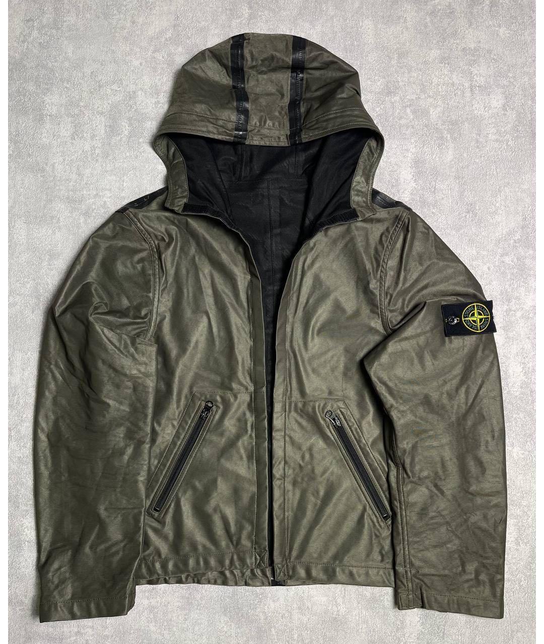 STONE ISLAND Хаки полиамидовая куртка, фото 3