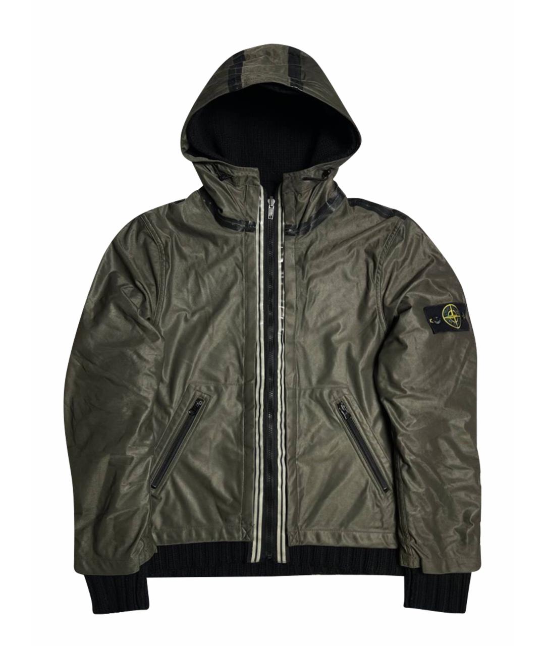 STONE ISLAND Хаки полиамидовая куртка, фото 1