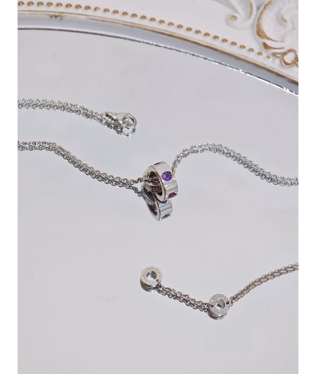 BVLGARI Серебряное колье из белого золота, фото 3