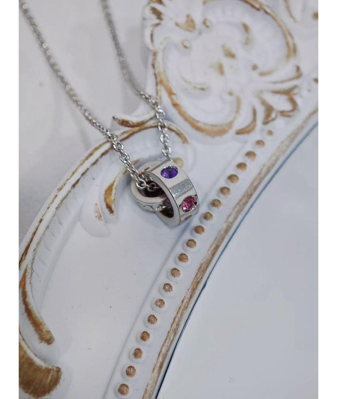 BVLGARI Серебряное колье из белого золота, фото 5