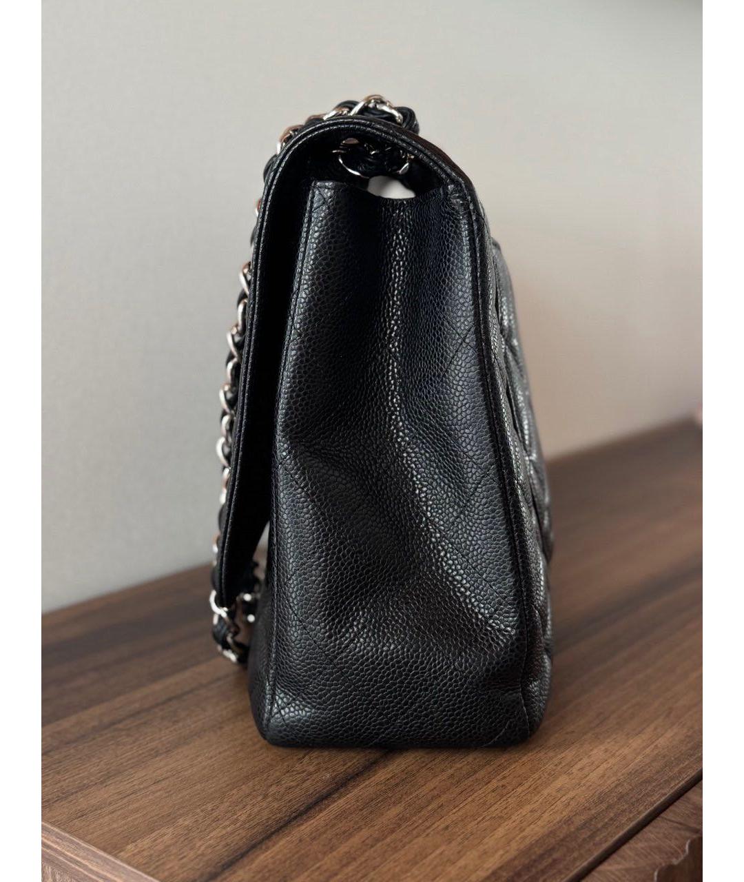 CHANEL Черная кожаная сумка через плечо, фото 4