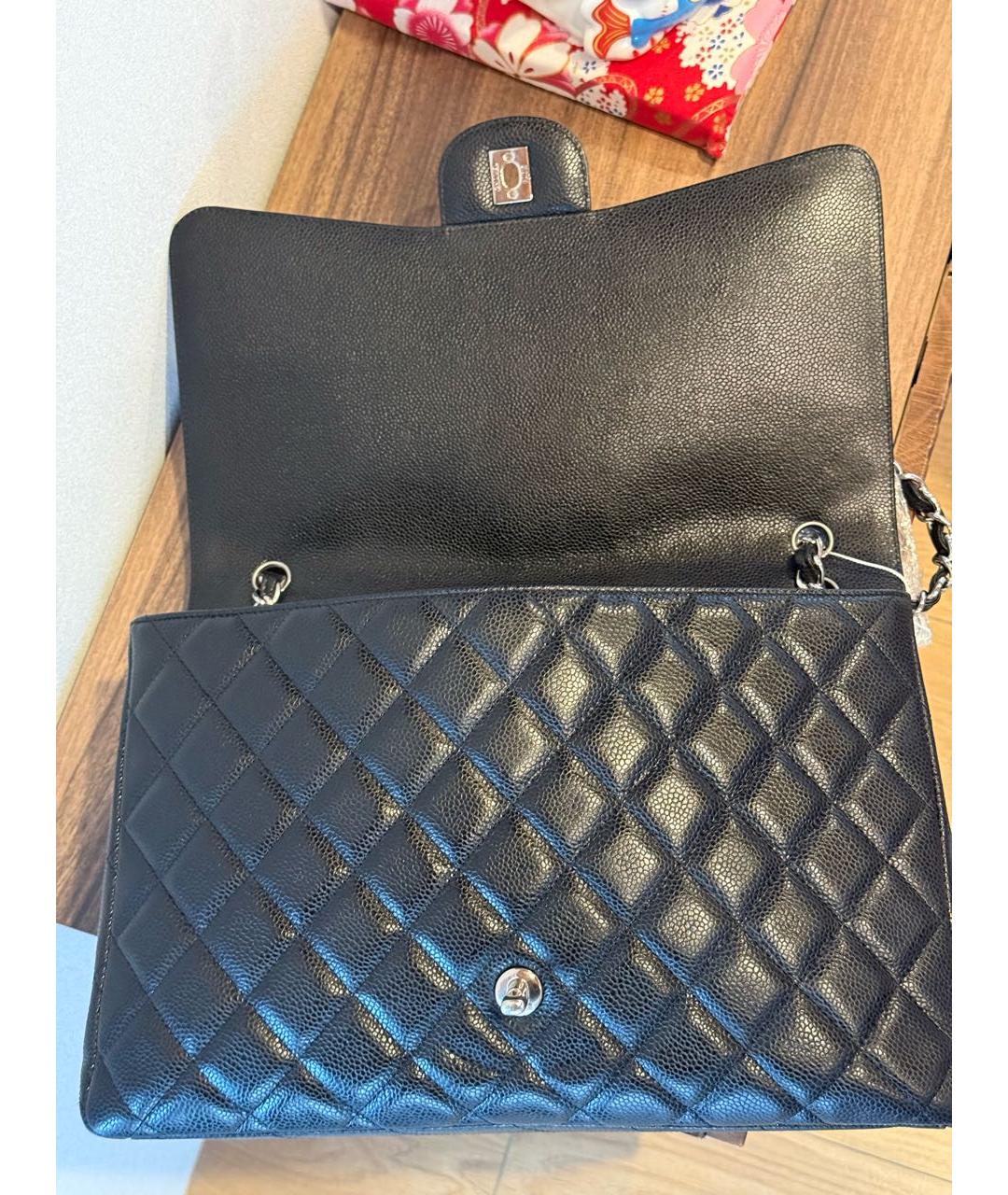 CHANEL Черная кожаная сумка через плечо, фото 7