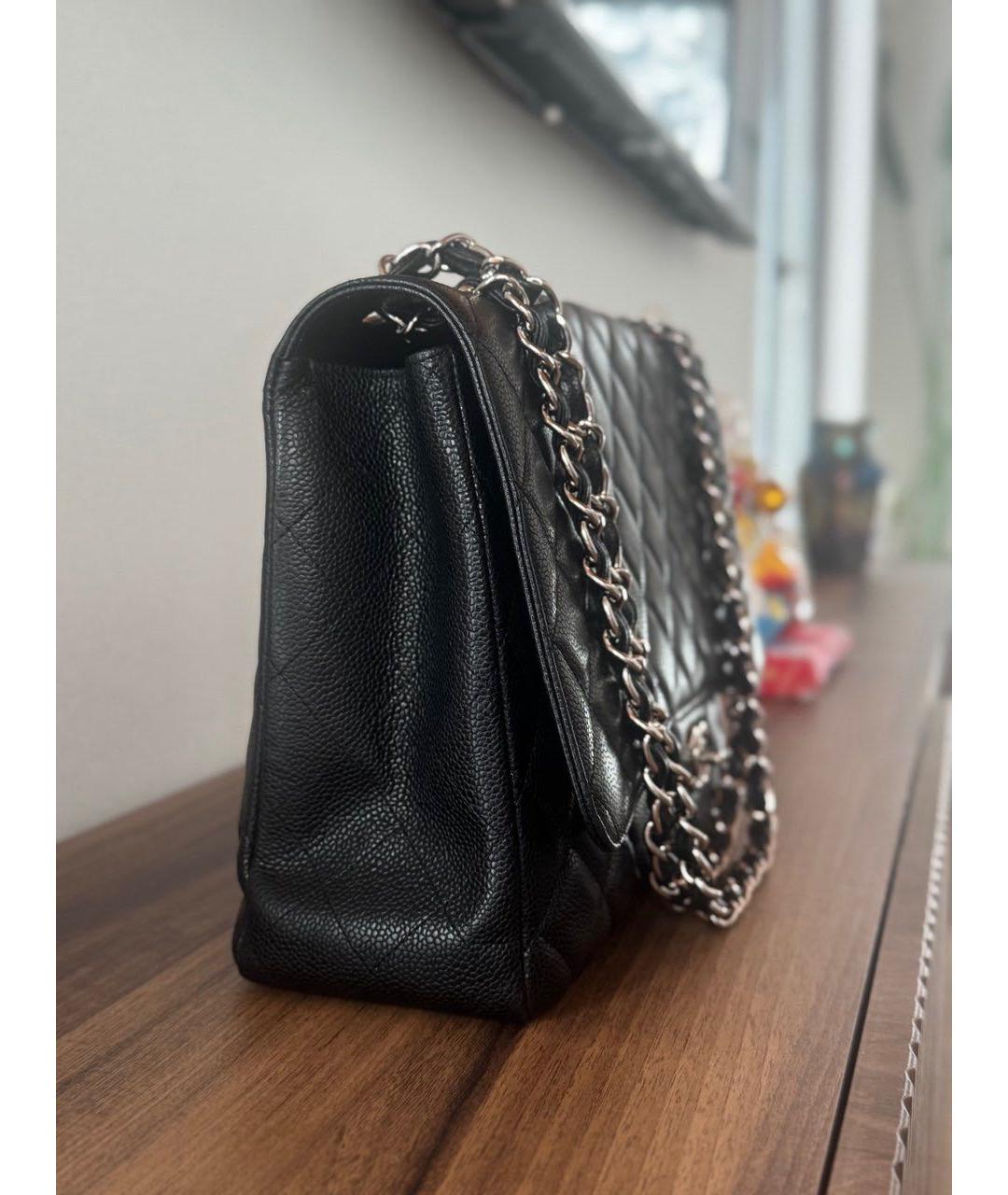 CHANEL Черная кожаная сумка через плечо, фото 3
