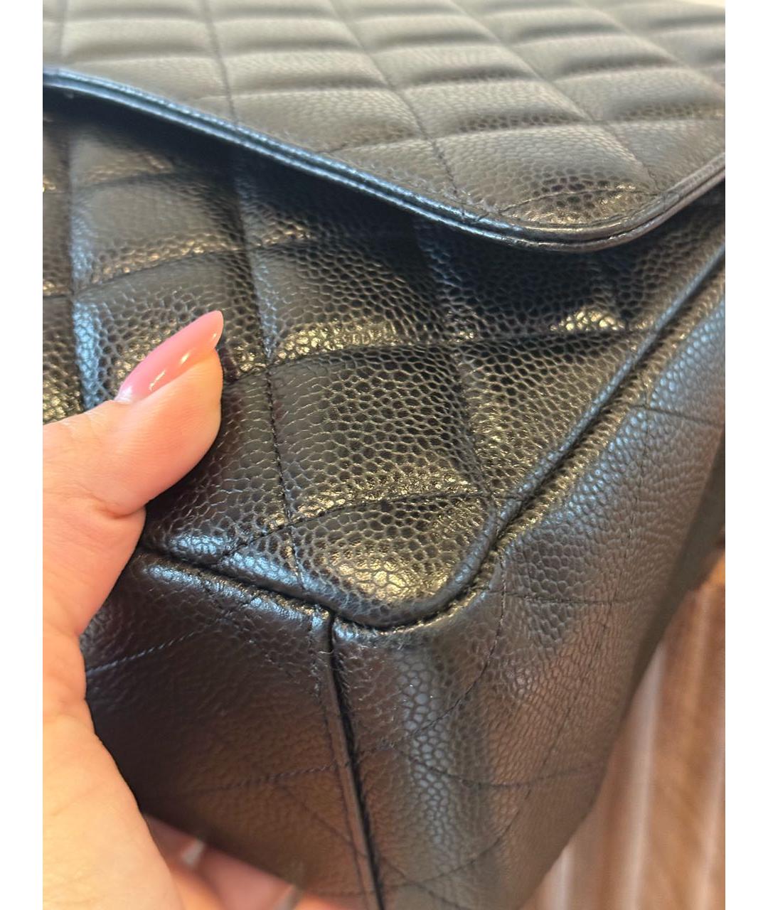 CHANEL Черная кожаная сумка через плечо, фото 6