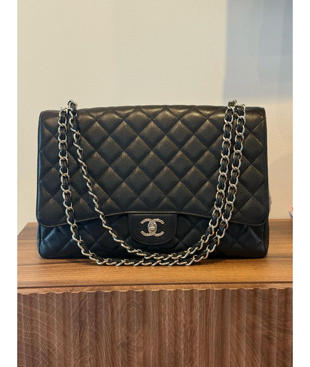 CHANEL Черная кожаная сумка через плечо, фото 9