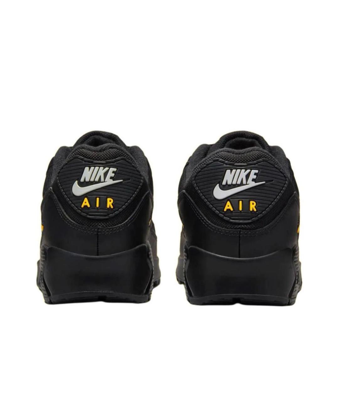 NIKE Черные кожаные низкие кроссовки / кеды, фото 4