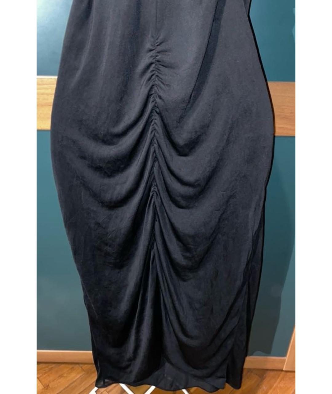ACNE STUDIOS Черное полиэстеровое вечернее платье, фото 7