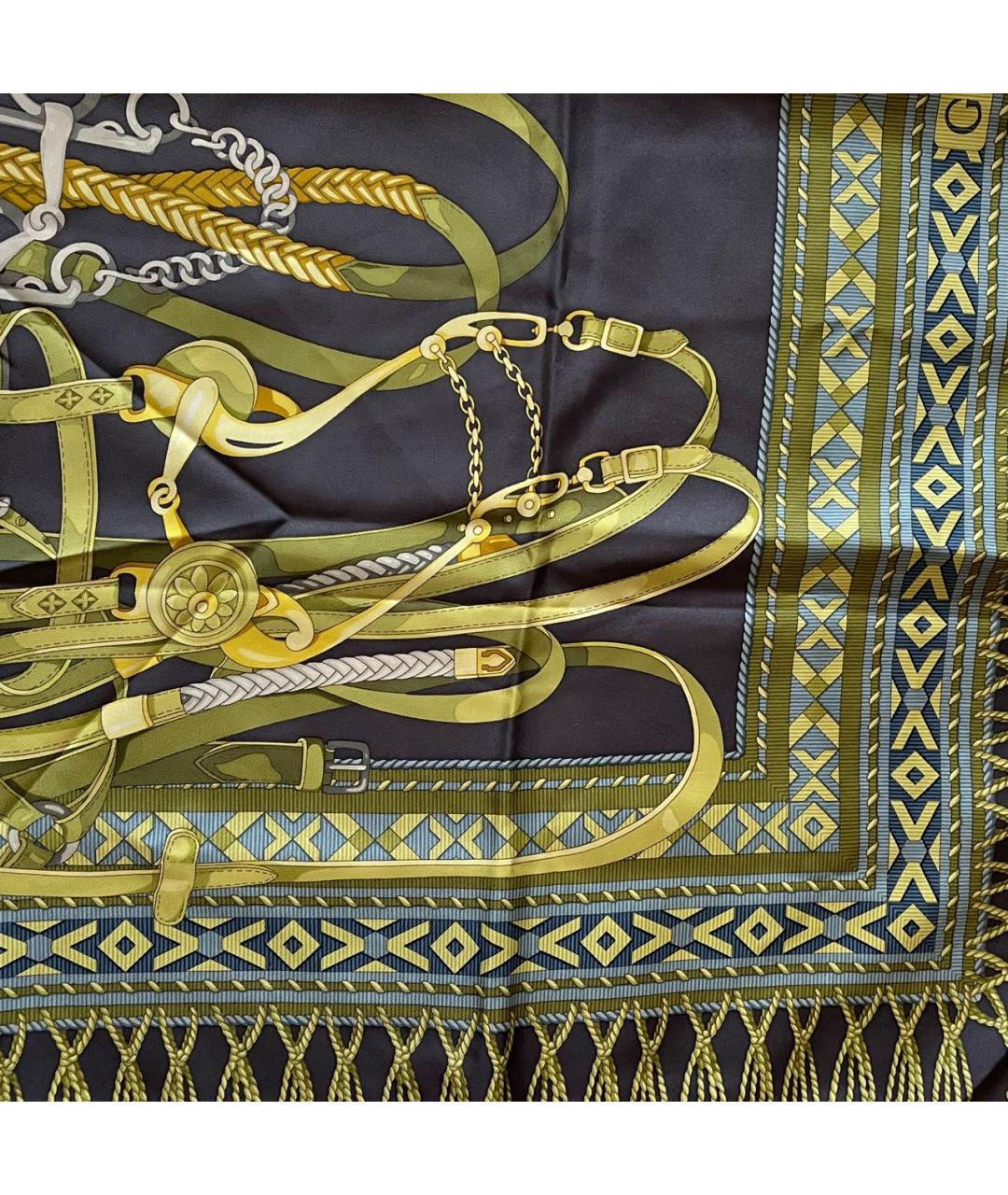 GUCCI Зеленый шелковый платок, фото 6