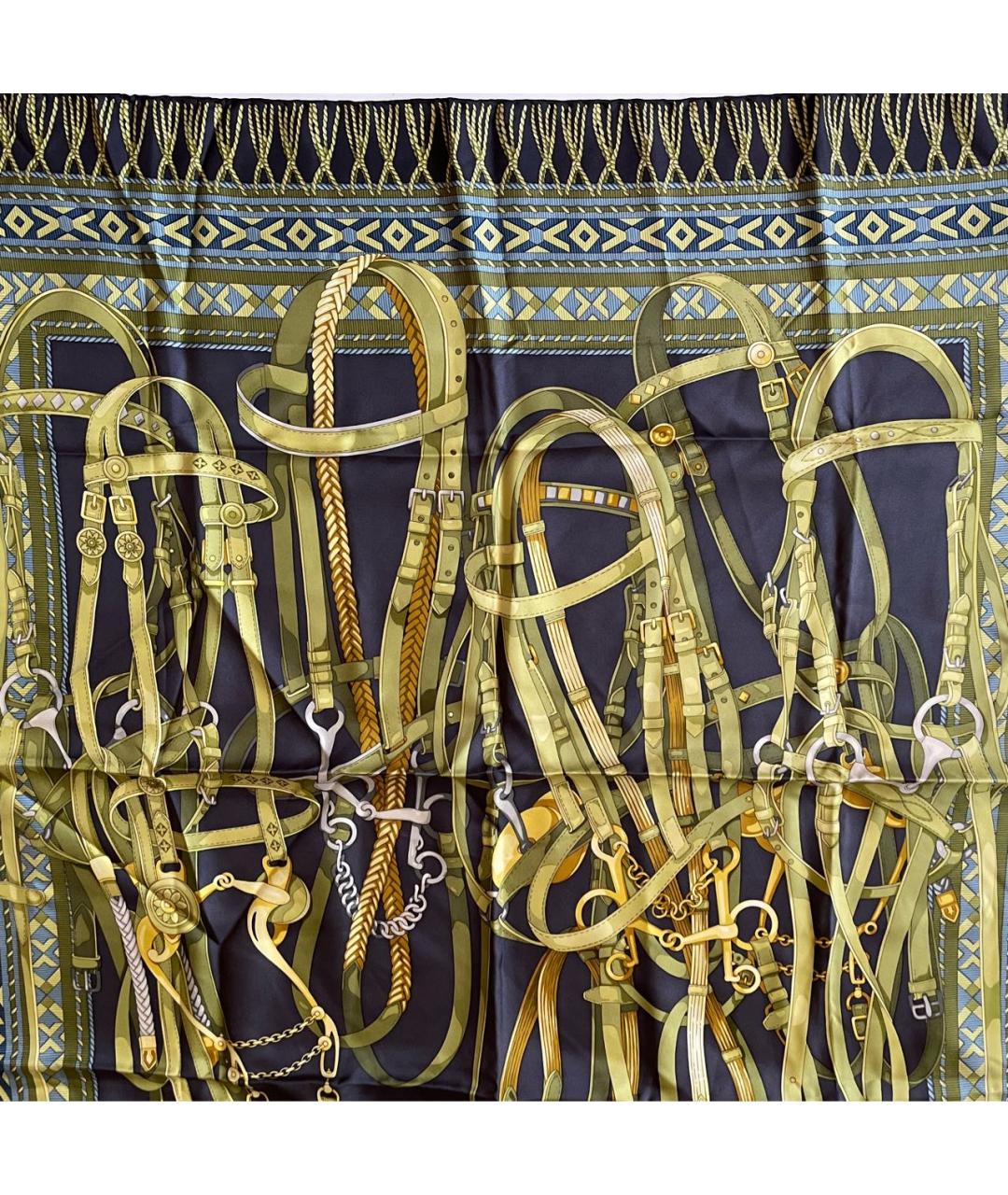 GUCCI Зеленый шелковый платок, фото 5