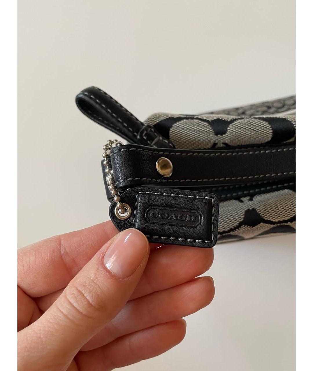 COACH Серая сумка с короткими ручками, фото 3