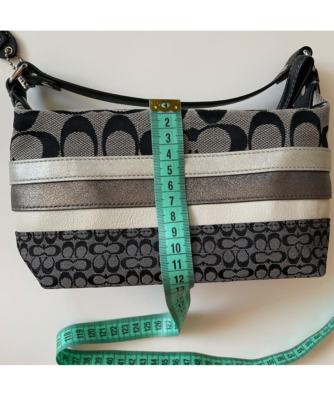 COACH Серая сумка с короткими ручками, фото 7