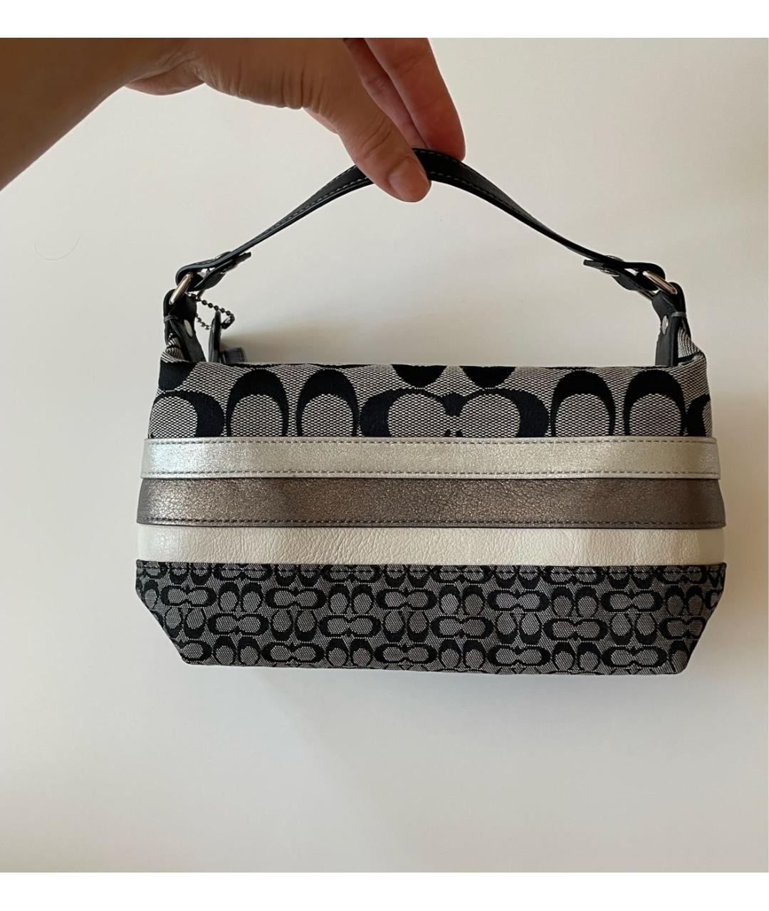 COACH Серая сумка с короткими ручками, фото 9