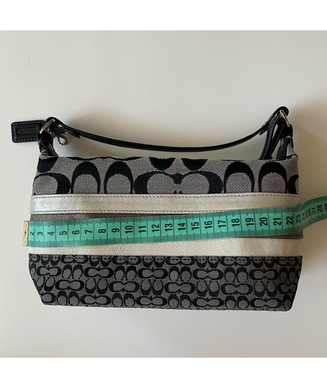 COACH Серая сумка с короткими ручками, фото 6