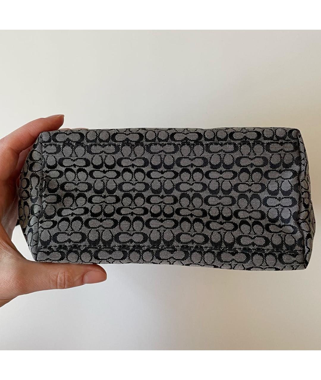 COACH Серая сумка с короткими ручками, фото 4