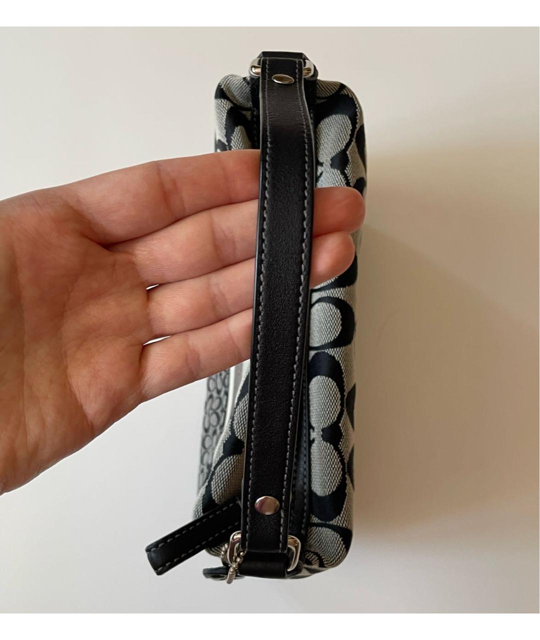 COACH Серая сумка с короткими ручками, фото 5