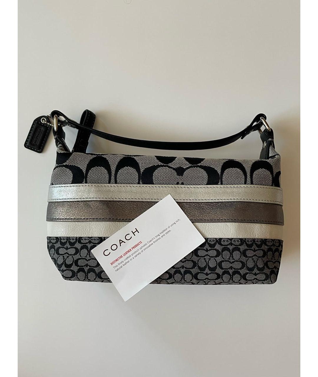 COACH Серая сумка с короткими ручками, фото 2