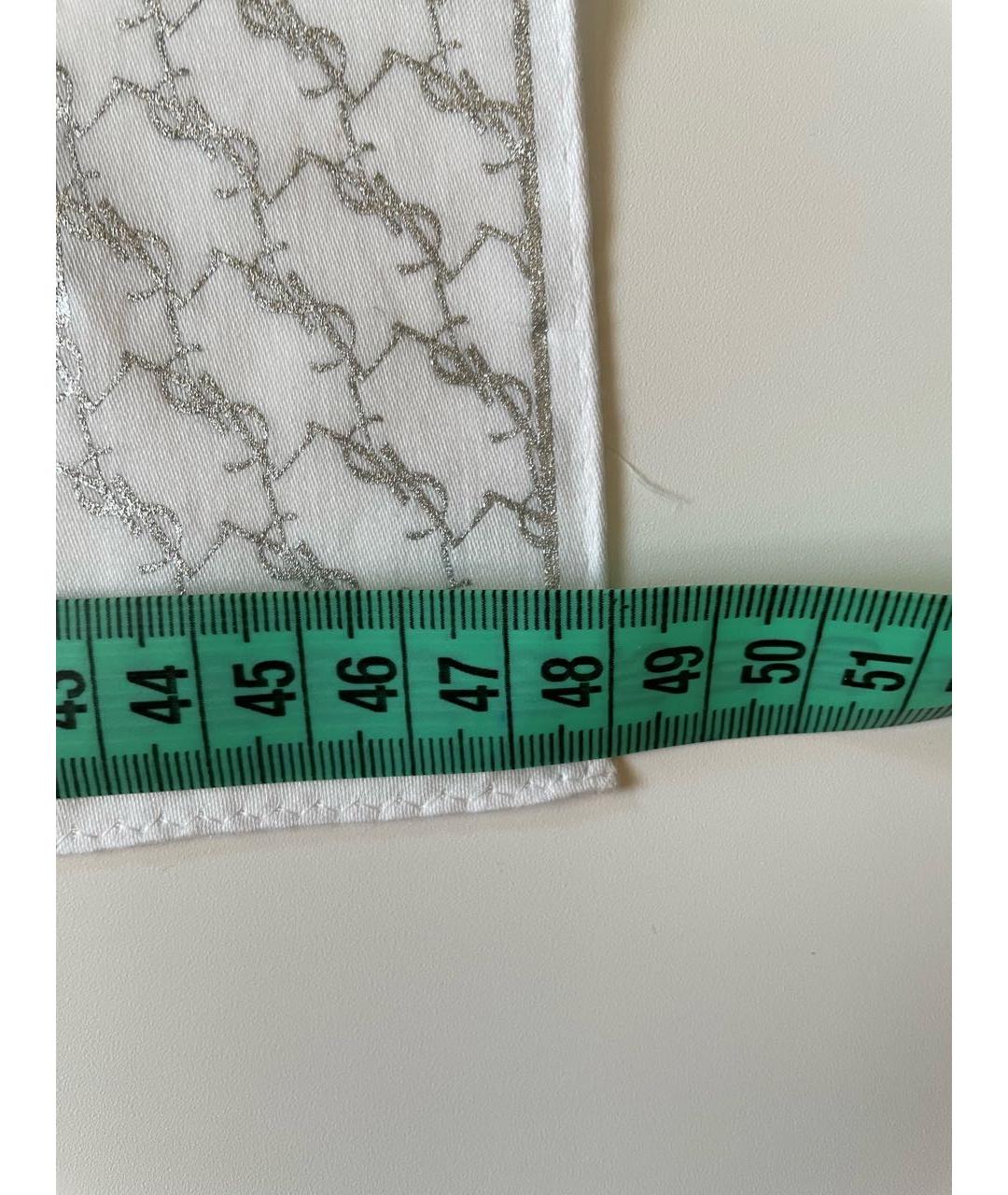 SAINT LAURENT Белый хлопковый платок, фото 5