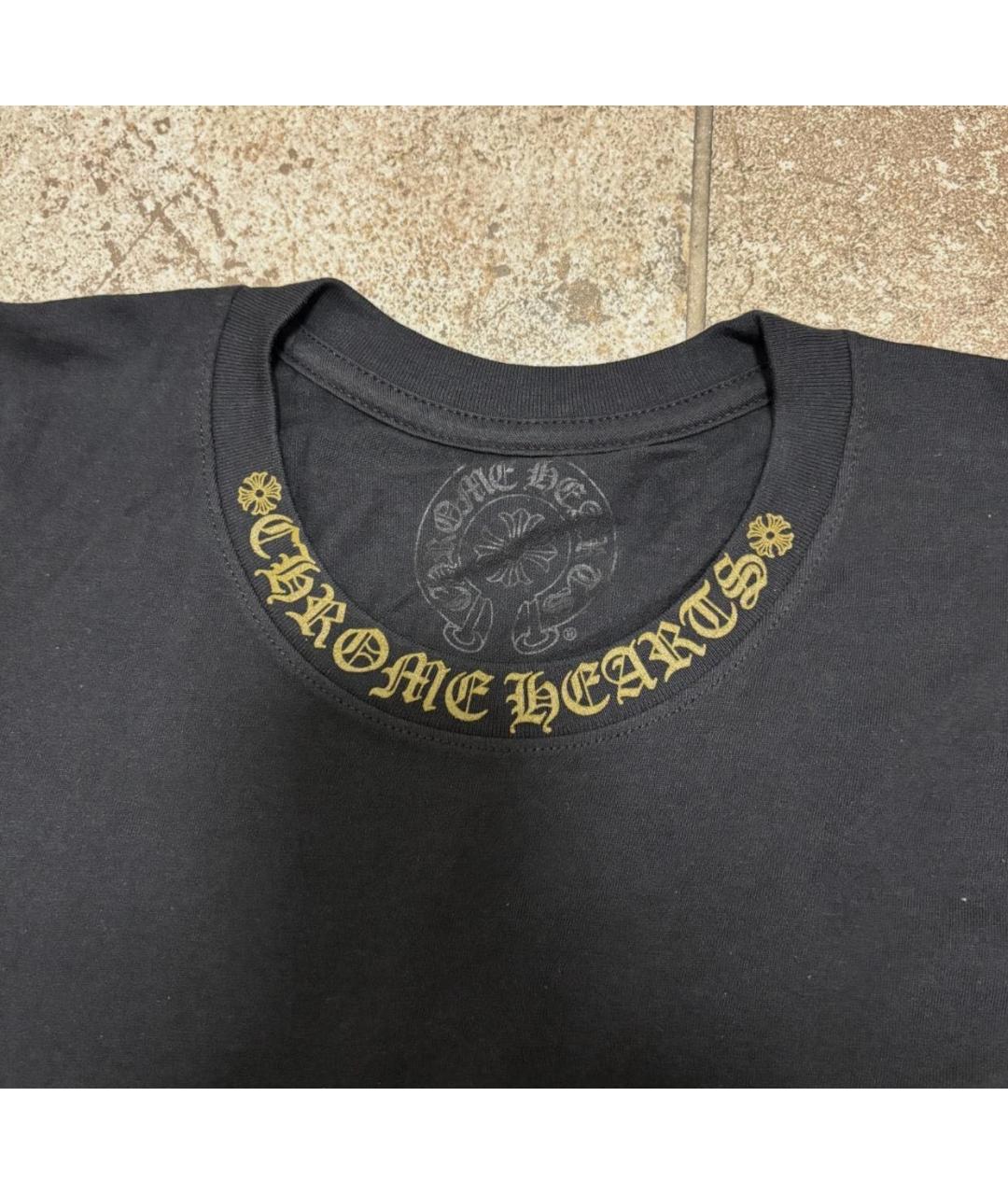 CHROME HEARTS Черная хлопковая футболка, фото 3