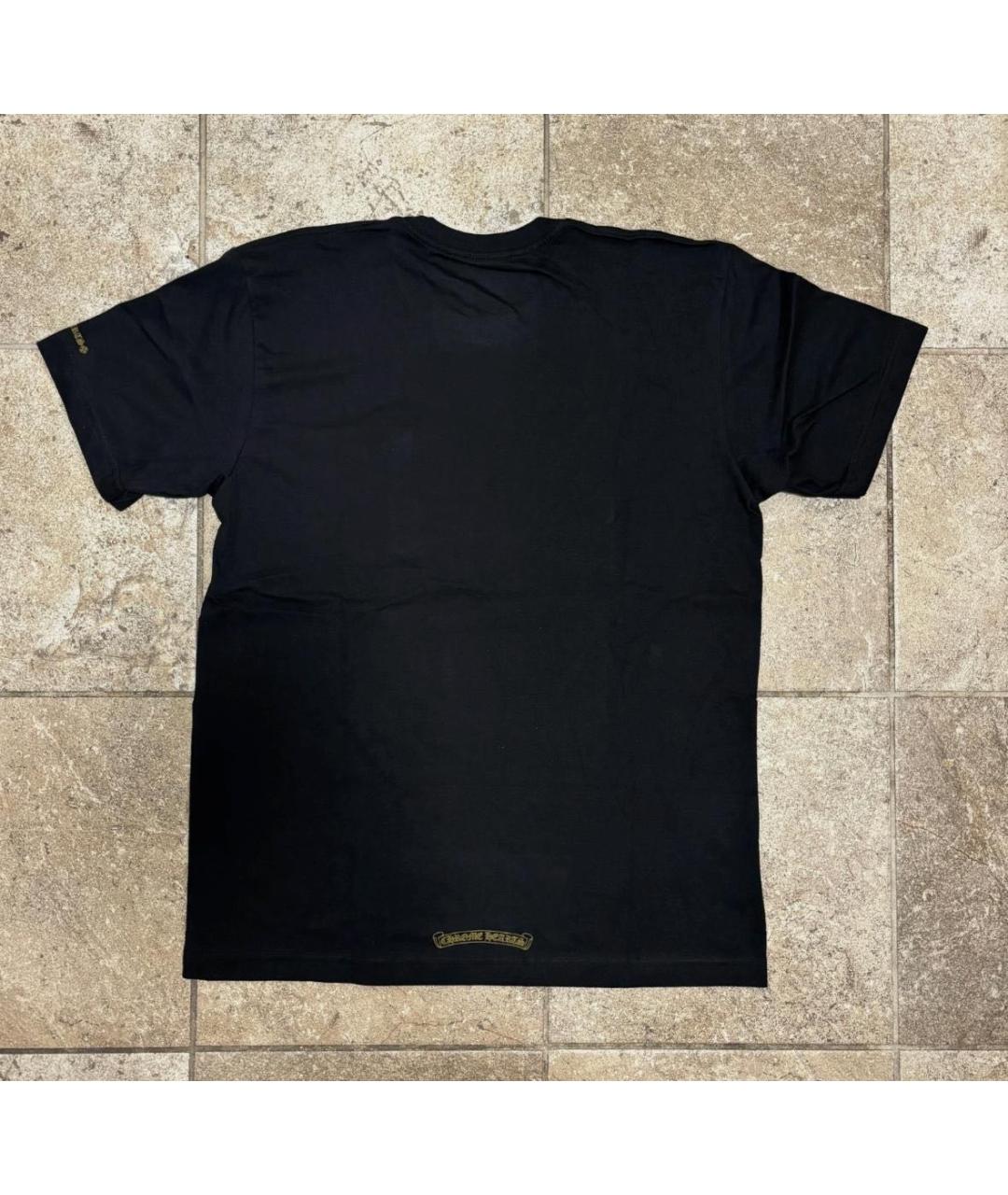 CHROME HEARTS Черная хлопковая футболка, фото 2