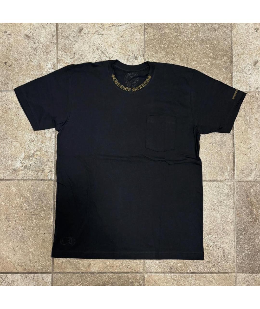 CHROME HEARTS Черная хлопковая футболка, фото 6