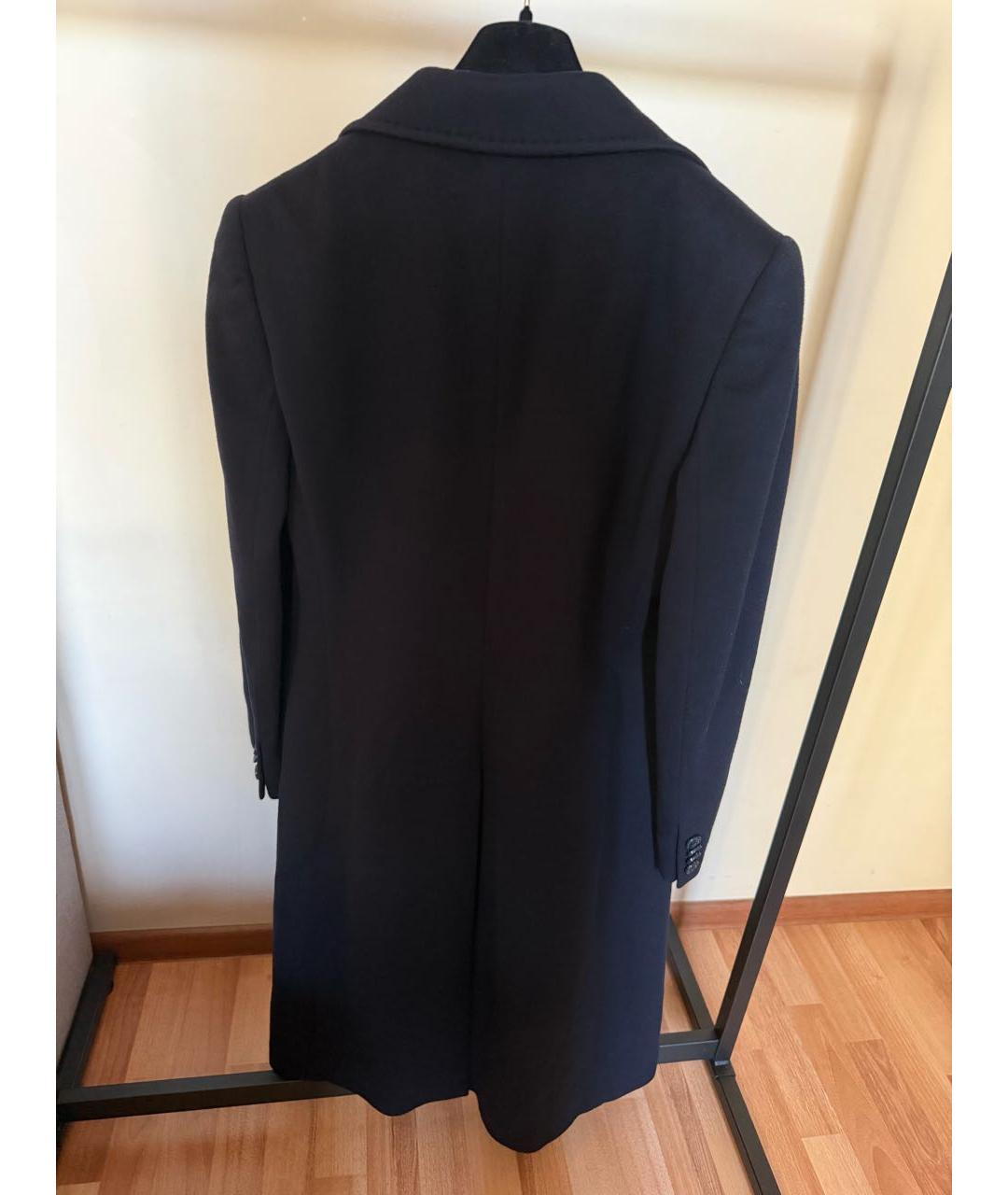 DOLCE&GABBANA Темно-синее кашемировое пальто, фото 2