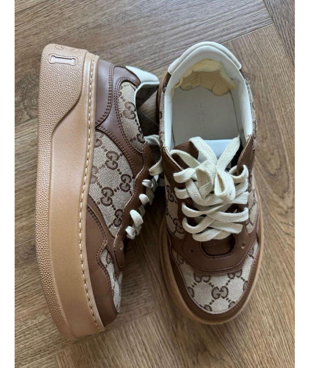 GUCCI Коричневые кеды, фото 7