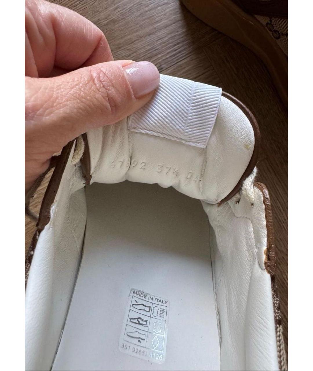 GUCCI Коричневые кеды, фото 5