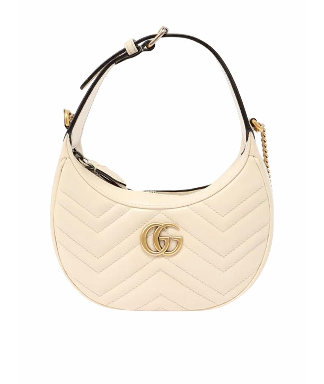 GUCCI Белая кожаная сумка через плечо, фото 1