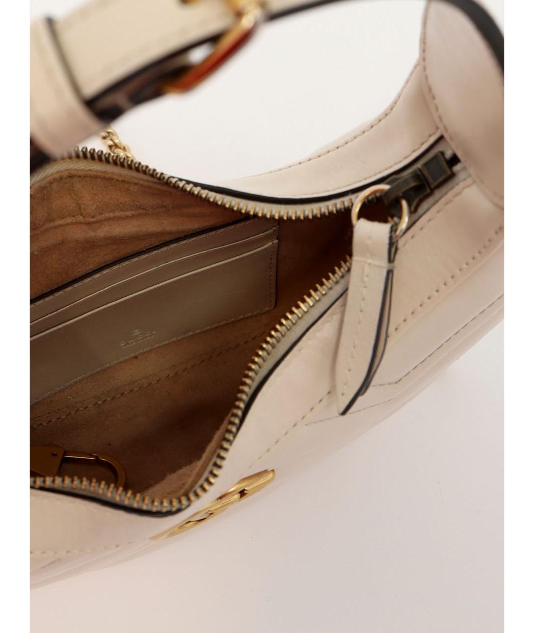 GUCCI Белая кожаная сумка через плечо, фото 7