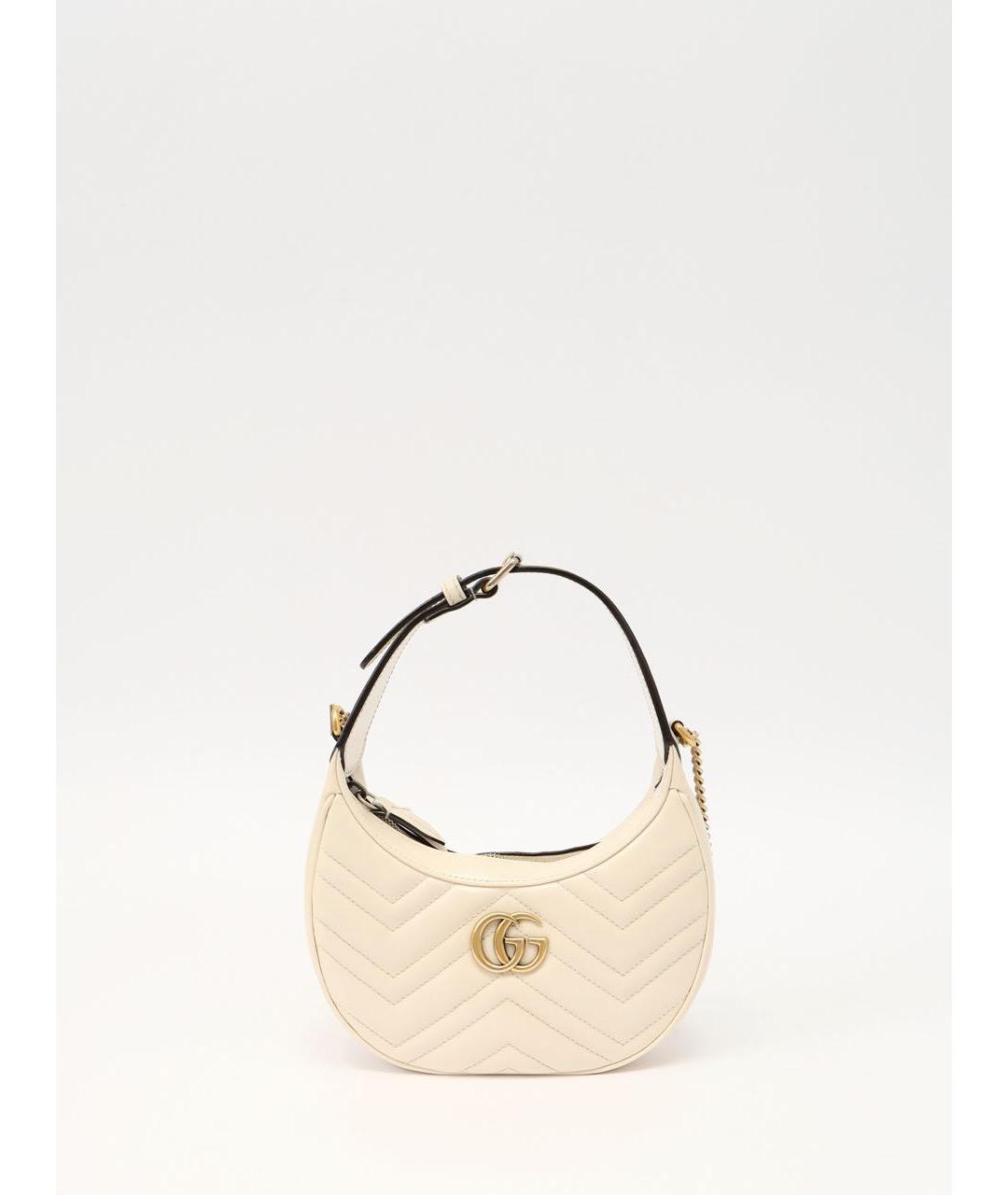 GUCCI Белая кожаная сумка через плечо, фото 8