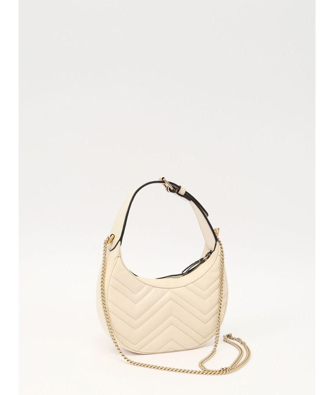 GUCCI Белая кожаная сумка через плечо, фото 2