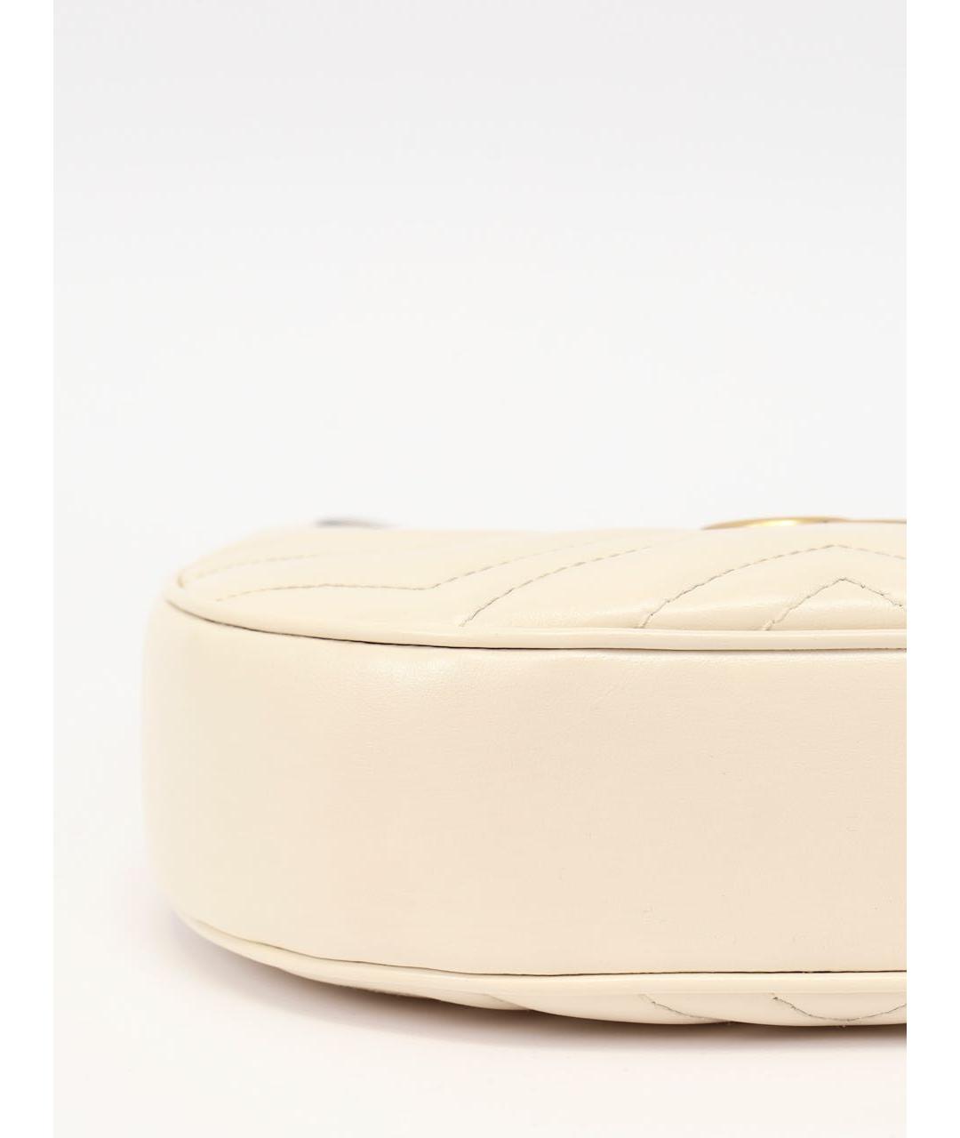 GUCCI Белая кожаная сумка через плечо, фото 6