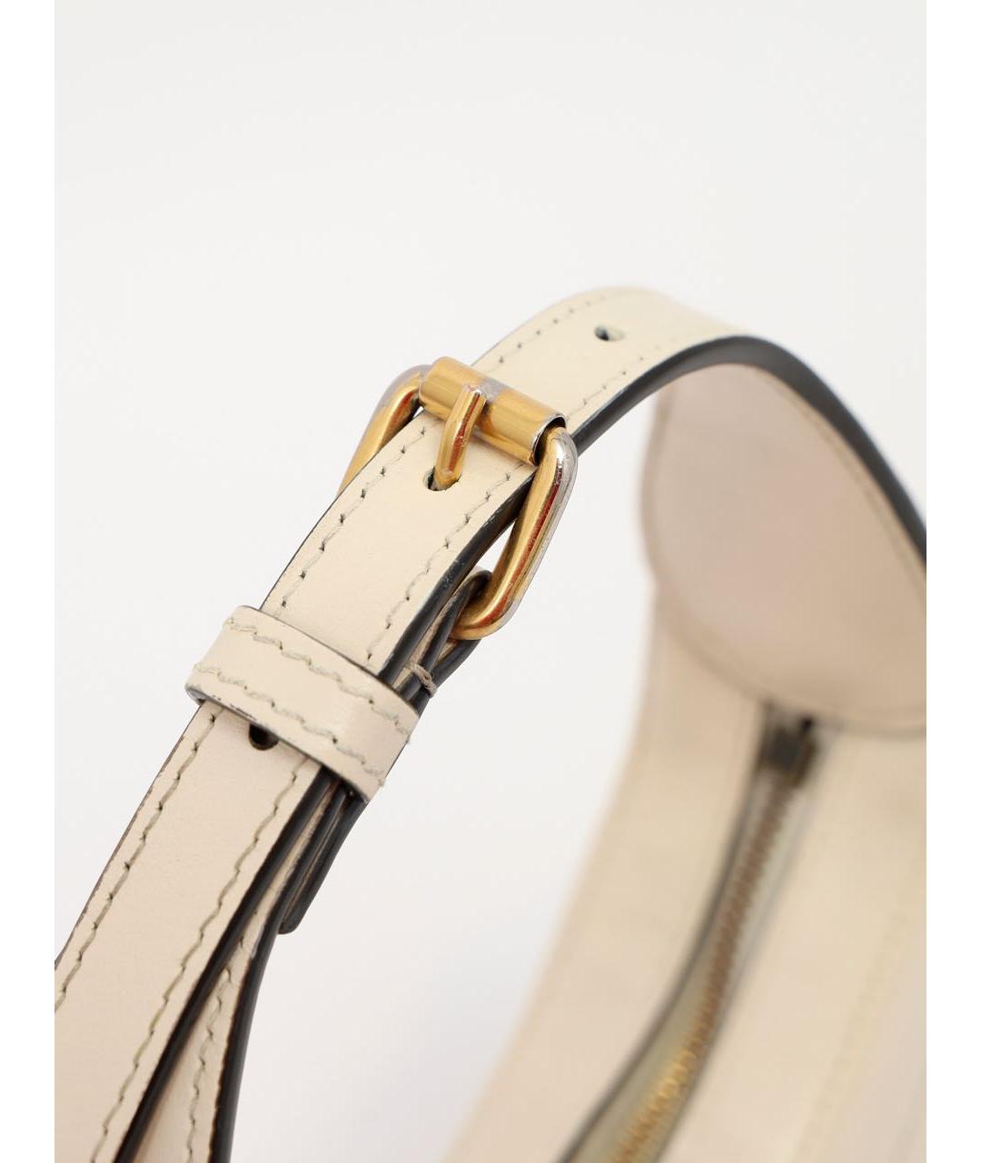 GUCCI Белая кожаная сумка через плечо, фото 5