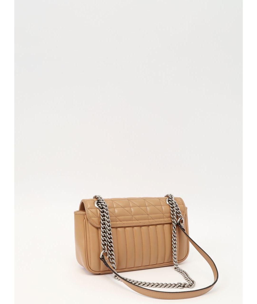 GUCCI Бежевая кожаная сумка через плечо, фото 3