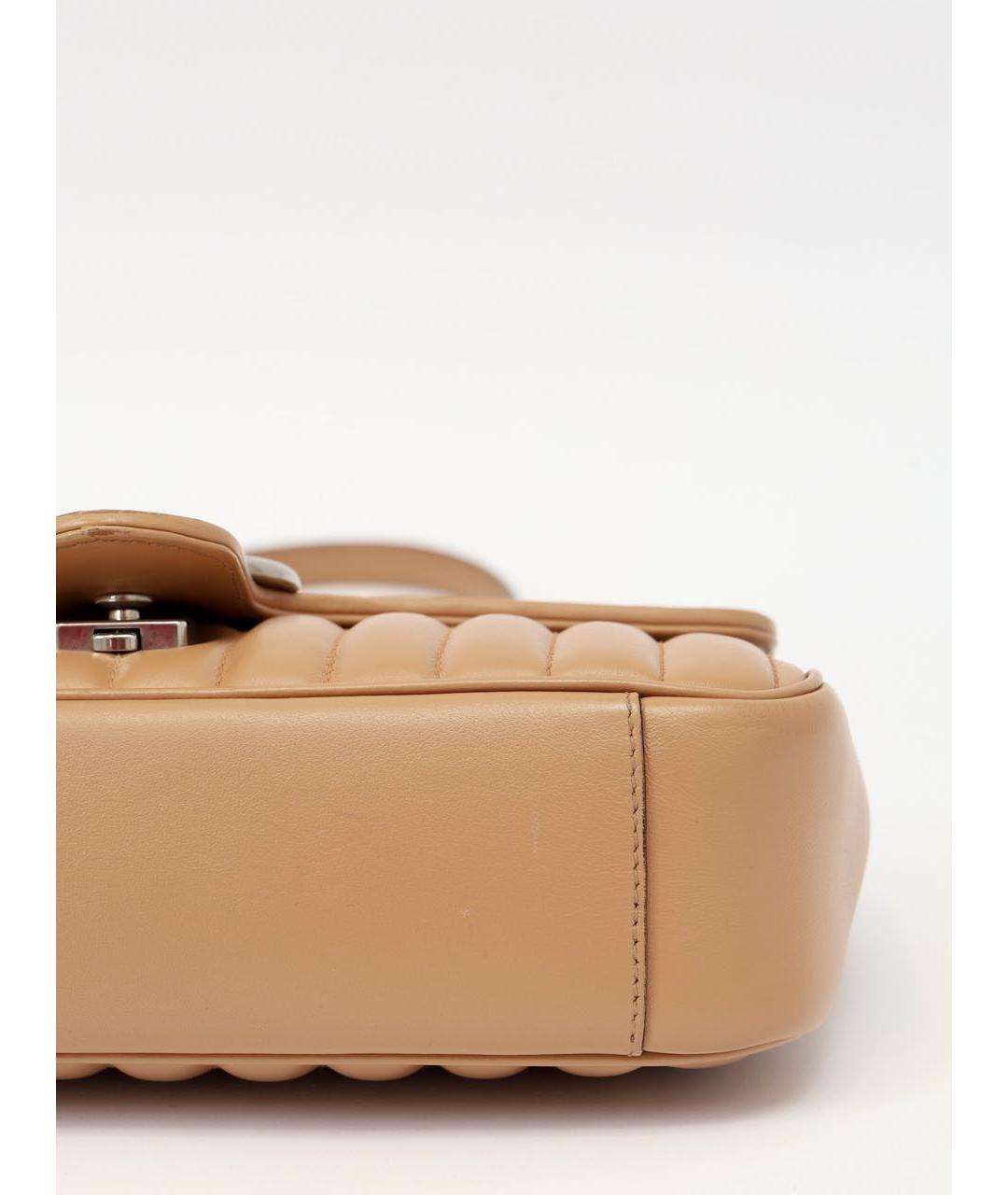 GUCCI Бежевая кожаная сумка через плечо, фото 8