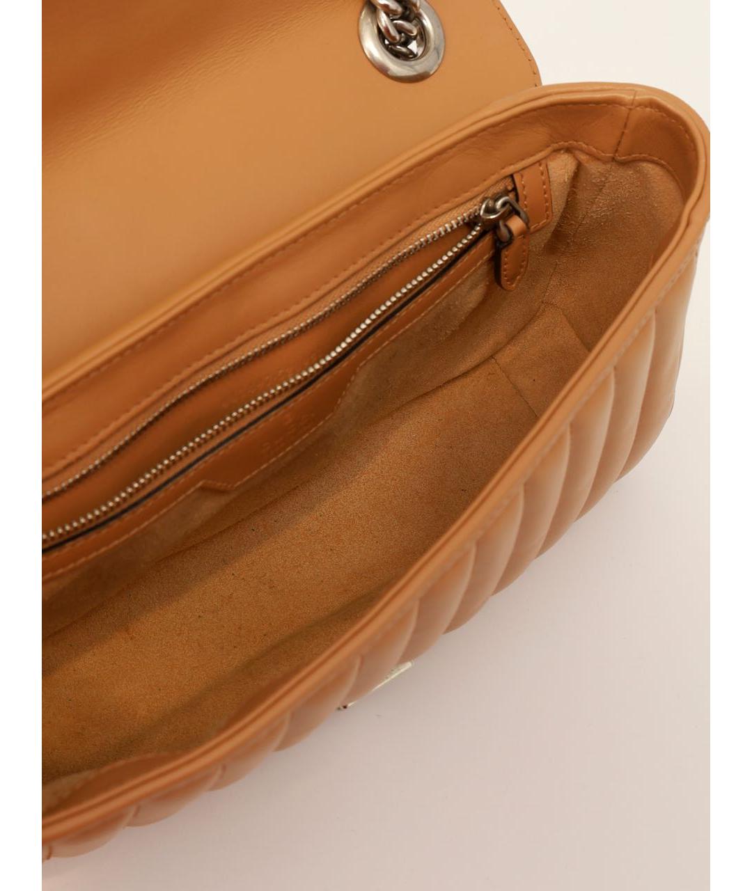 GUCCI Бежевая кожаная сумка через плечо, фото 6