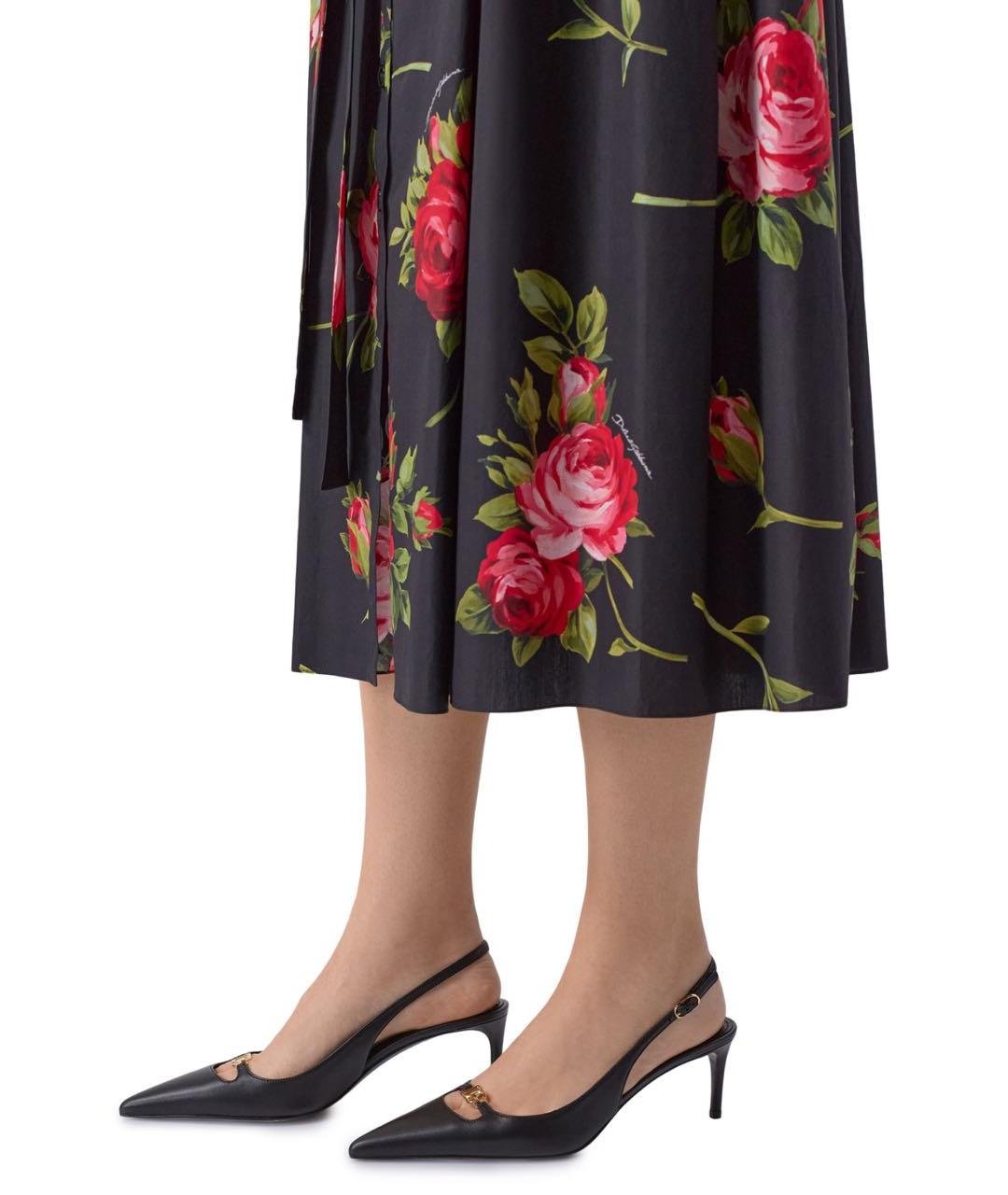 DOLCE&GABBANA Черные кожаные туфли, фото 4