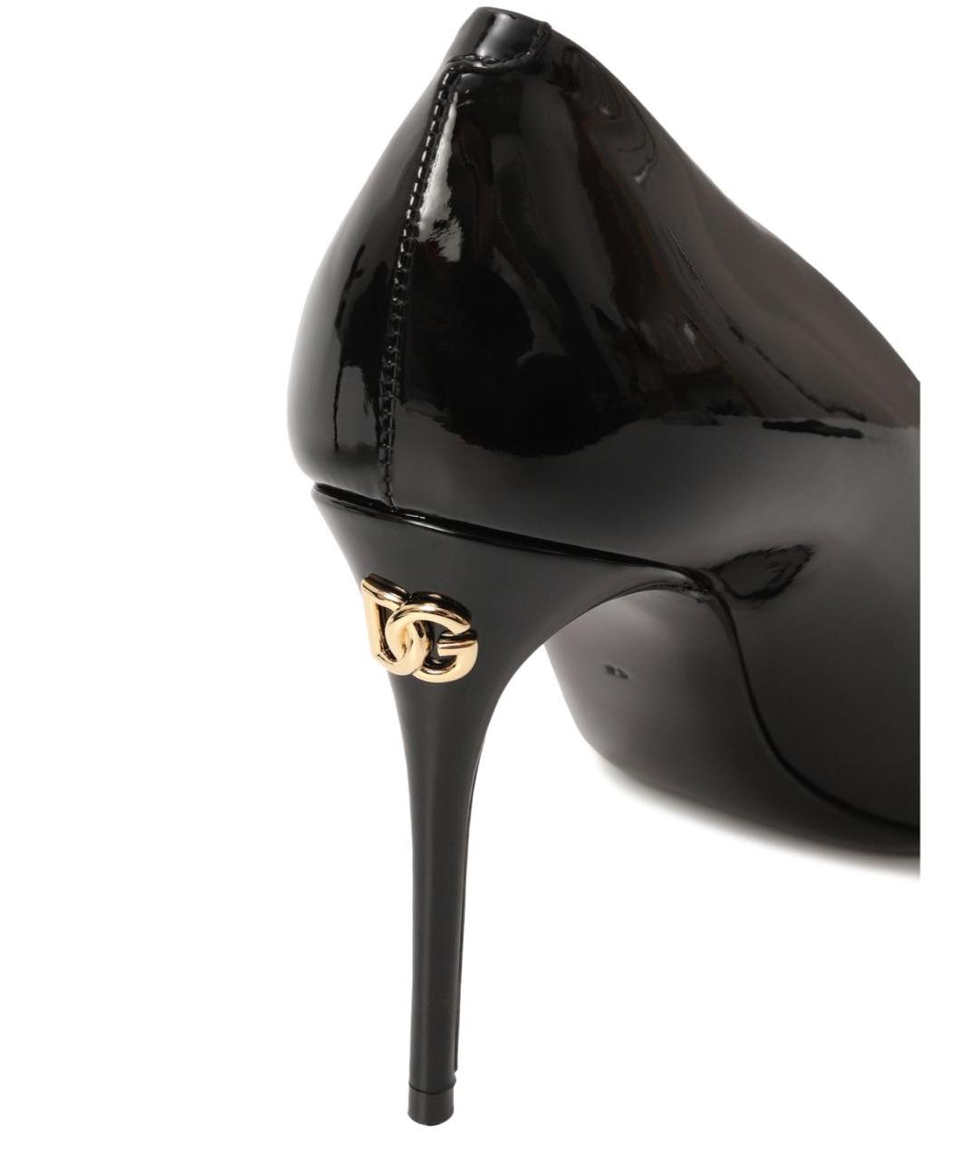 DOLCE&GABBANA Черные туфли из лакированной кожи, фото 2