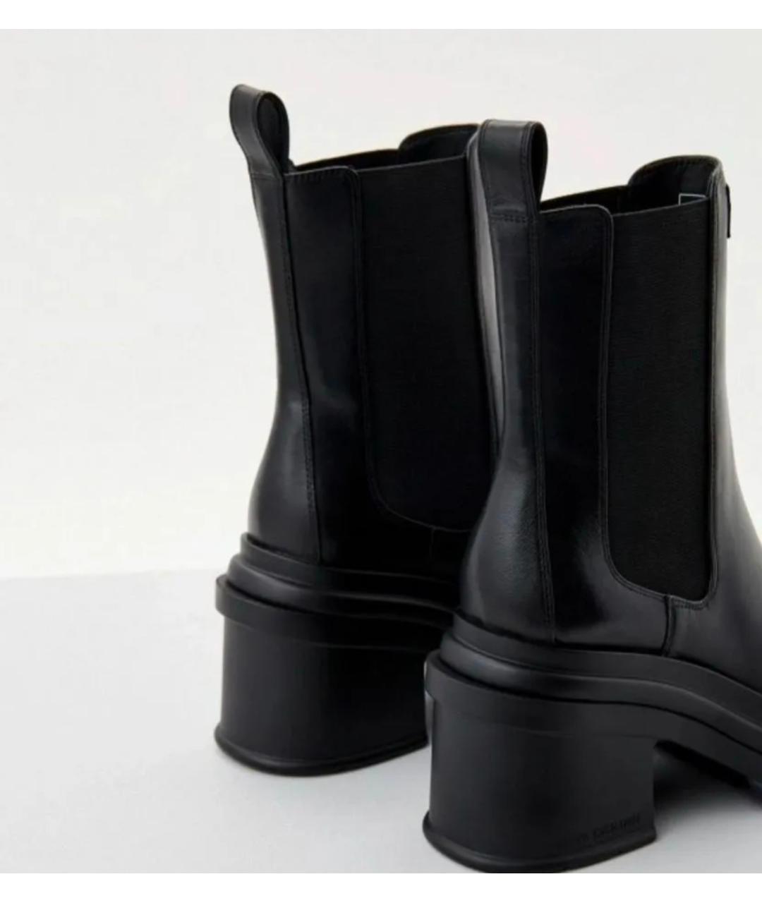 ARMANI EXCHANGE Черные кожаные ботинки, фото 4