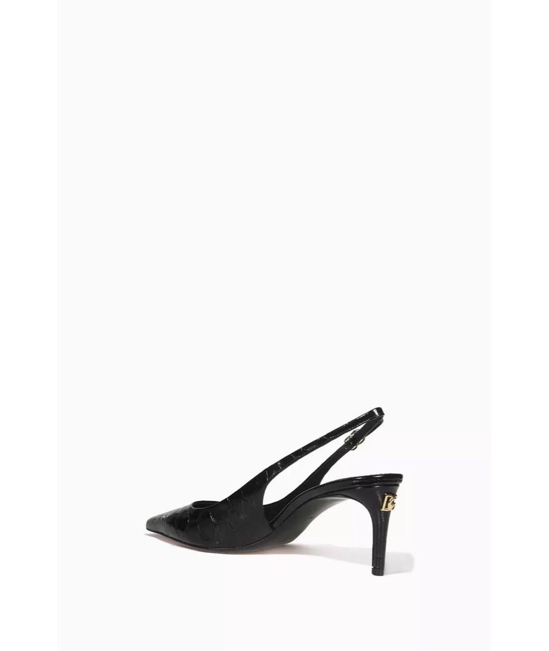 DOLCE&GABBANA Черные кожаные туфли, фото 3