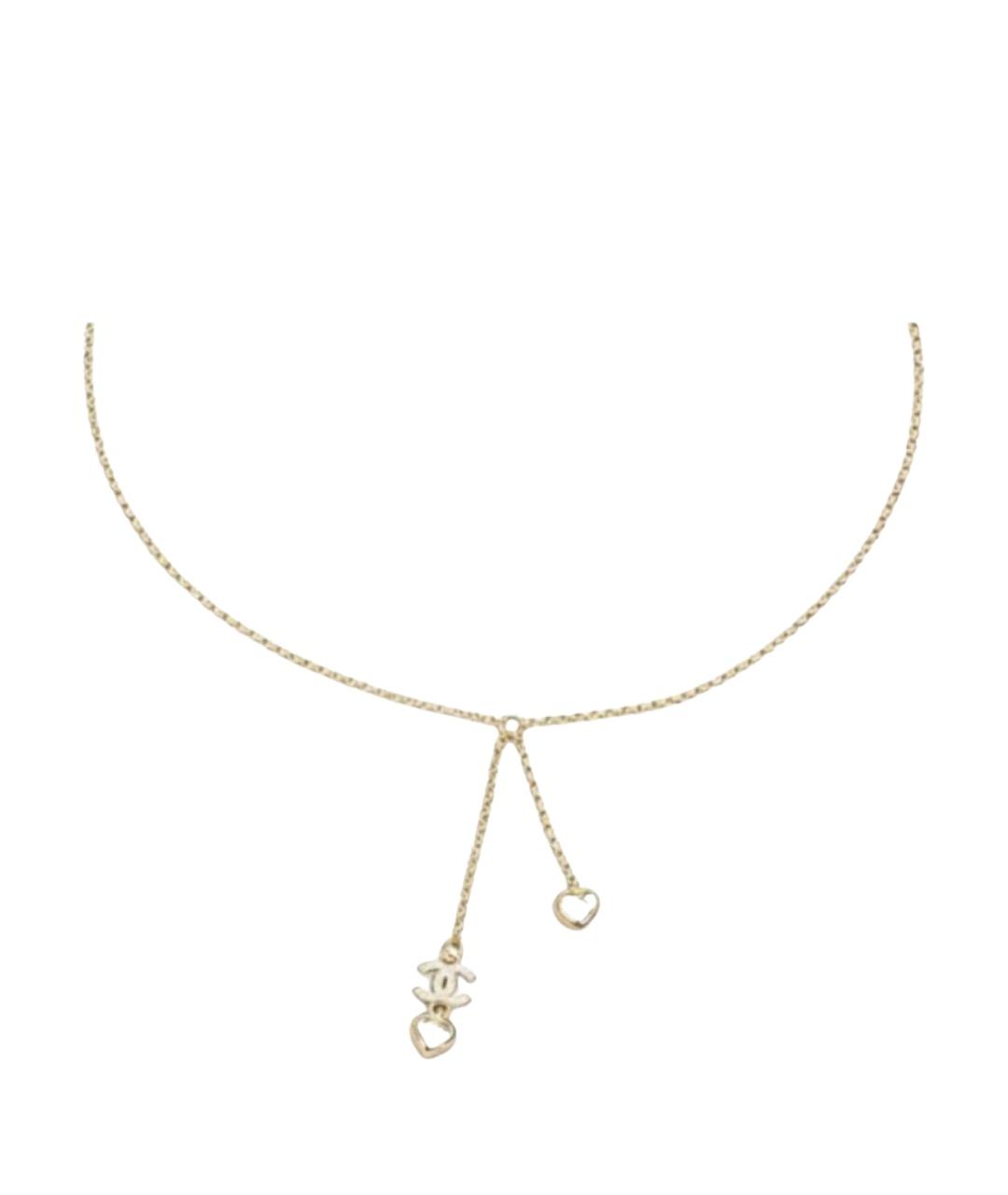 CHANEL Золотое металлическое колье, фото 1