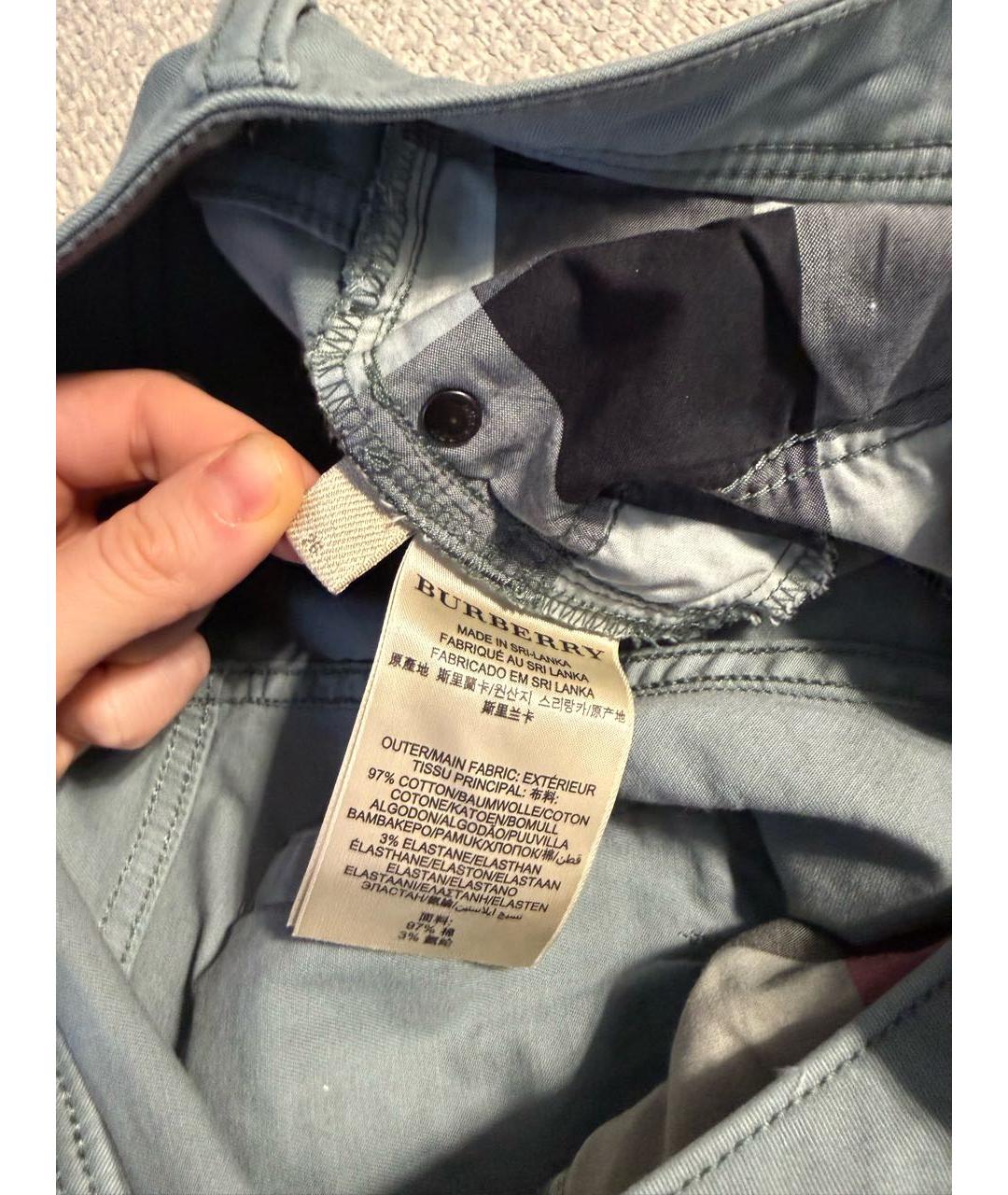 BURBERRY Хлопковые прямые джинсы, фото 4