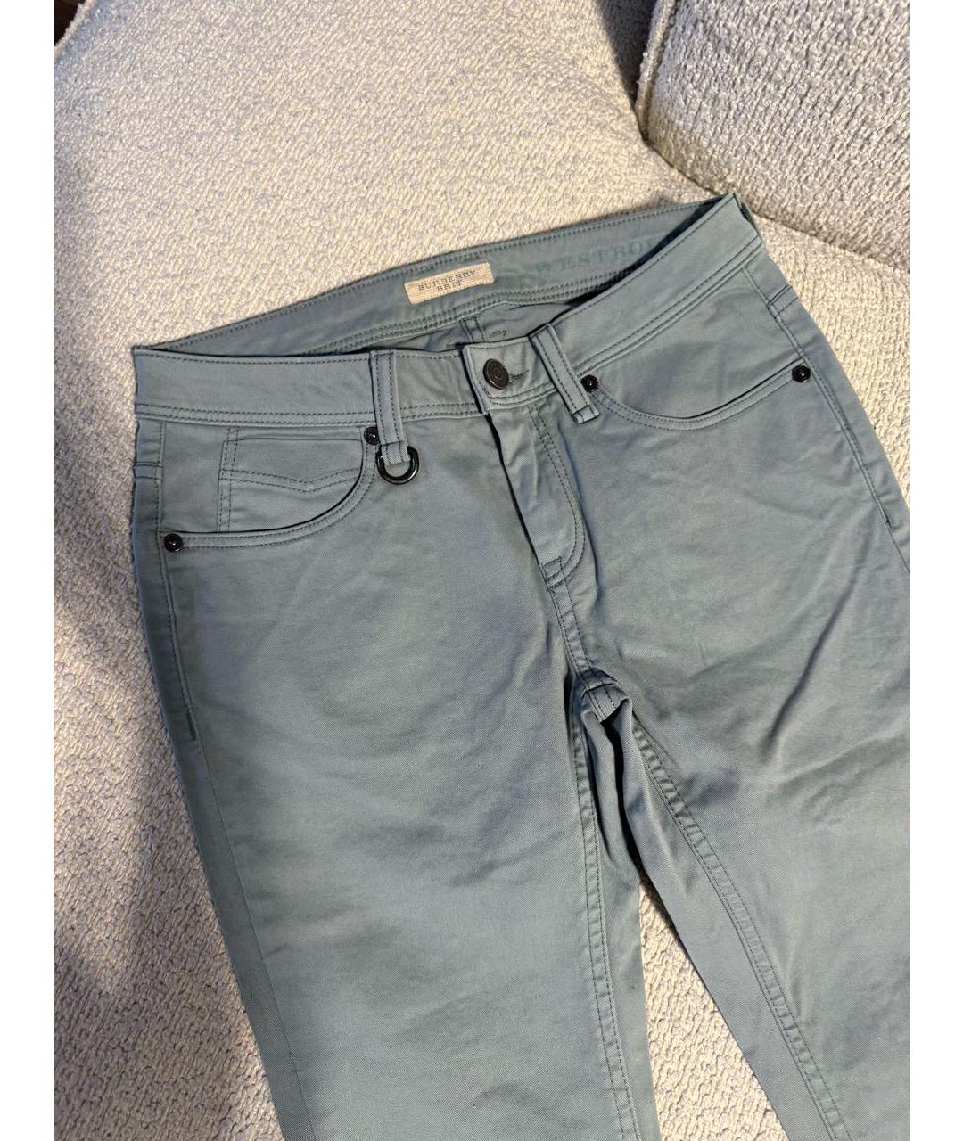 BURBERRY Хлопковые прямые джинсы, фото 3