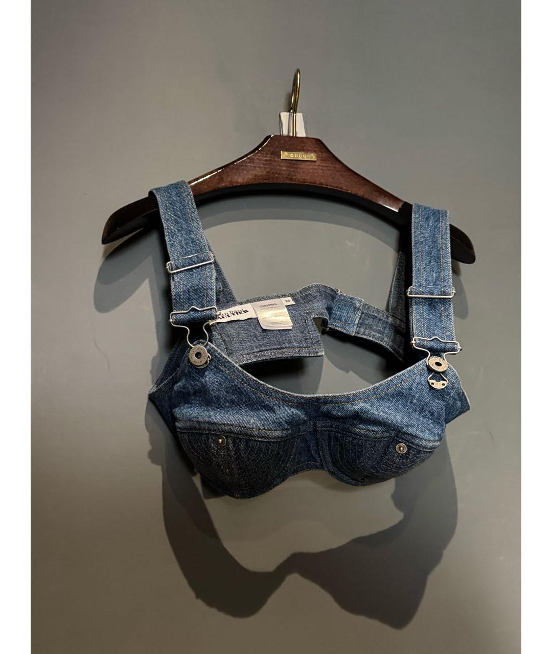 JEAN PAUL GAULTIER Темно-синий деним корсет, фото 5